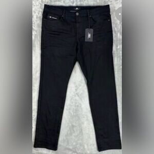 Men's Black Skinny Jeans with Back Pocket Stitch Detail